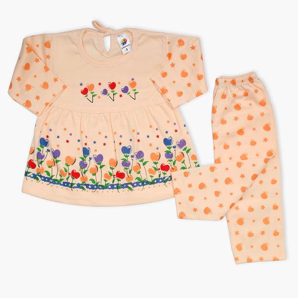 Newborn Girls Suit - Peach, Newborn Girls Winterwear, Chase Value, Chase Value
