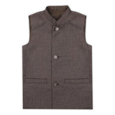 Boys Plain Waist Coat - Brown, Boys Waistcoats, Chase Value, Chase Value