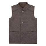 Boys Plain Waist Coat - Brown, Boys Waistcoats, Chase Value, Chase Value