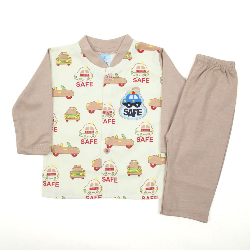 Newborn Boys Full Sleeves Suit - Light Brown, Newborn Boys Sets & Suits, Chase Value, Chase Value