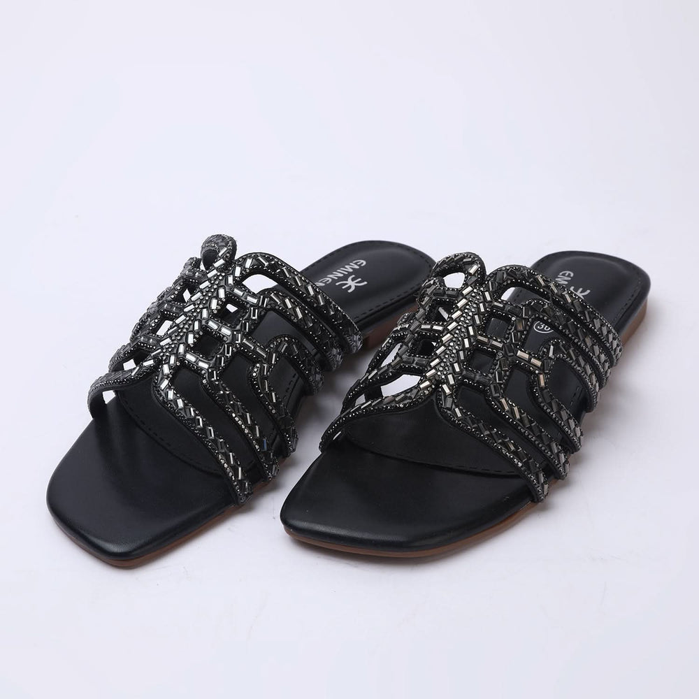 Eminent Women's Fancy Slipper - Black, Women Slippers, Chase Value, Chase Value