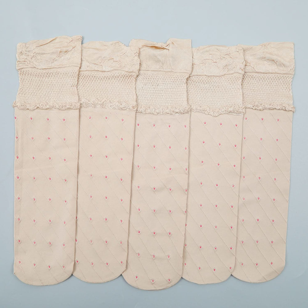 Women's 5Pc Socks - Skin, Women Socks Stocking & Gloves, Chase Value, Chase Value
