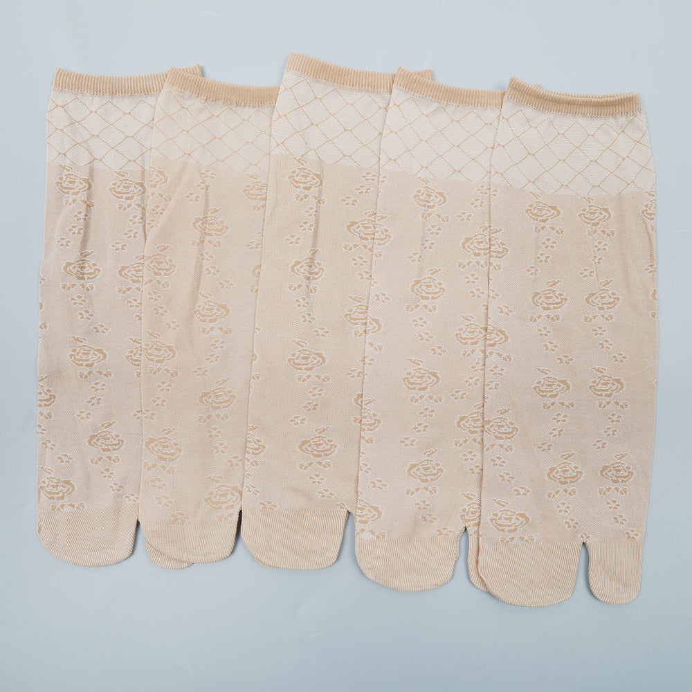 Women's 5Pc Socks - Skin, Women Socks Stocking & Gloves, Chase Value, Chase Value