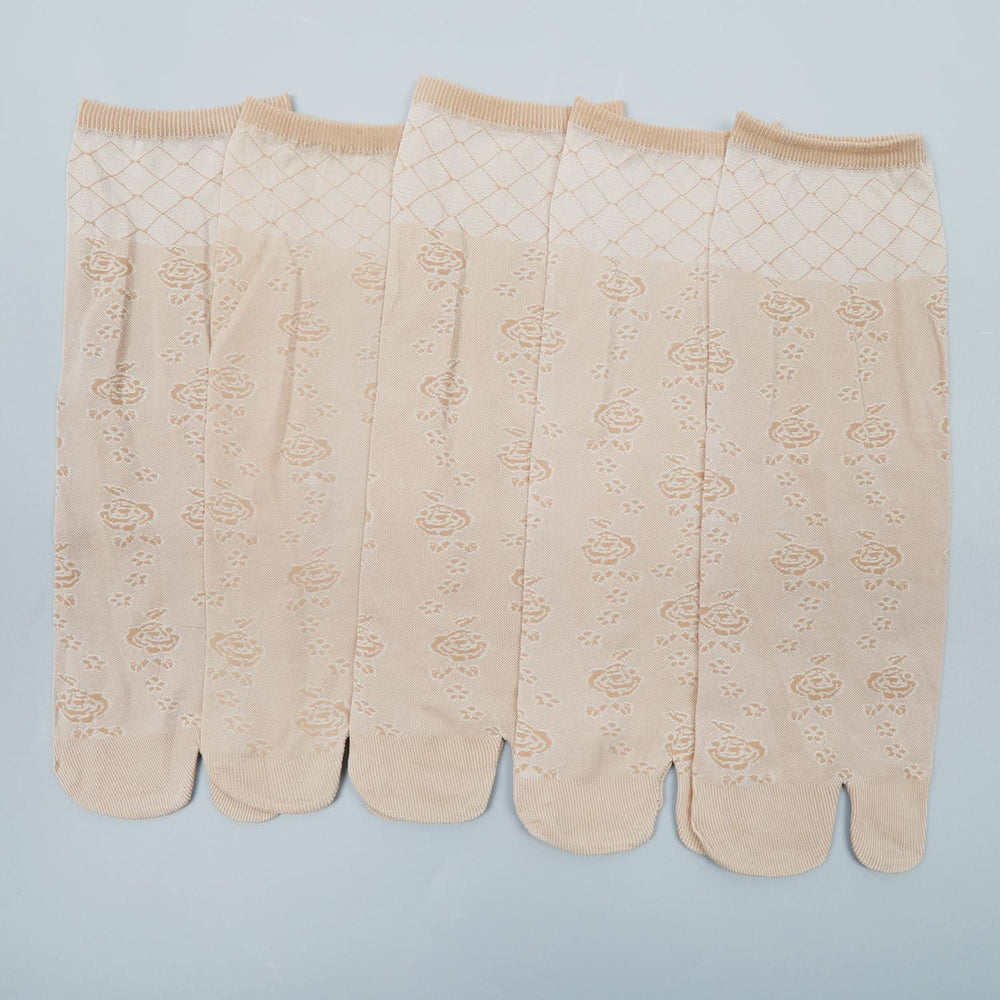 Women's 5Pc Socks - Skin, Women Socks Stocking & Gloves, Chase Value, Chase Value