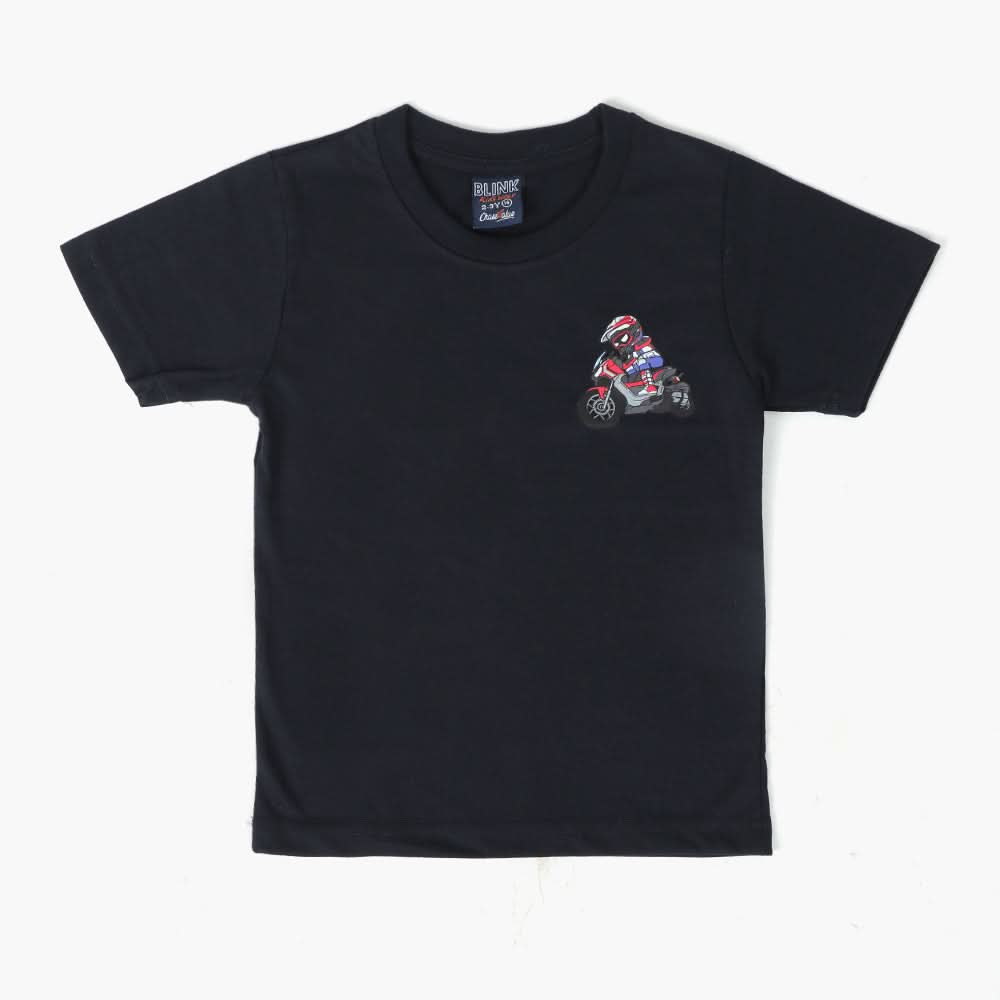 Boys Half Sleeves T-Shirt - Navy Blue, Boys T-Shirts, Chase Value, Chase Value