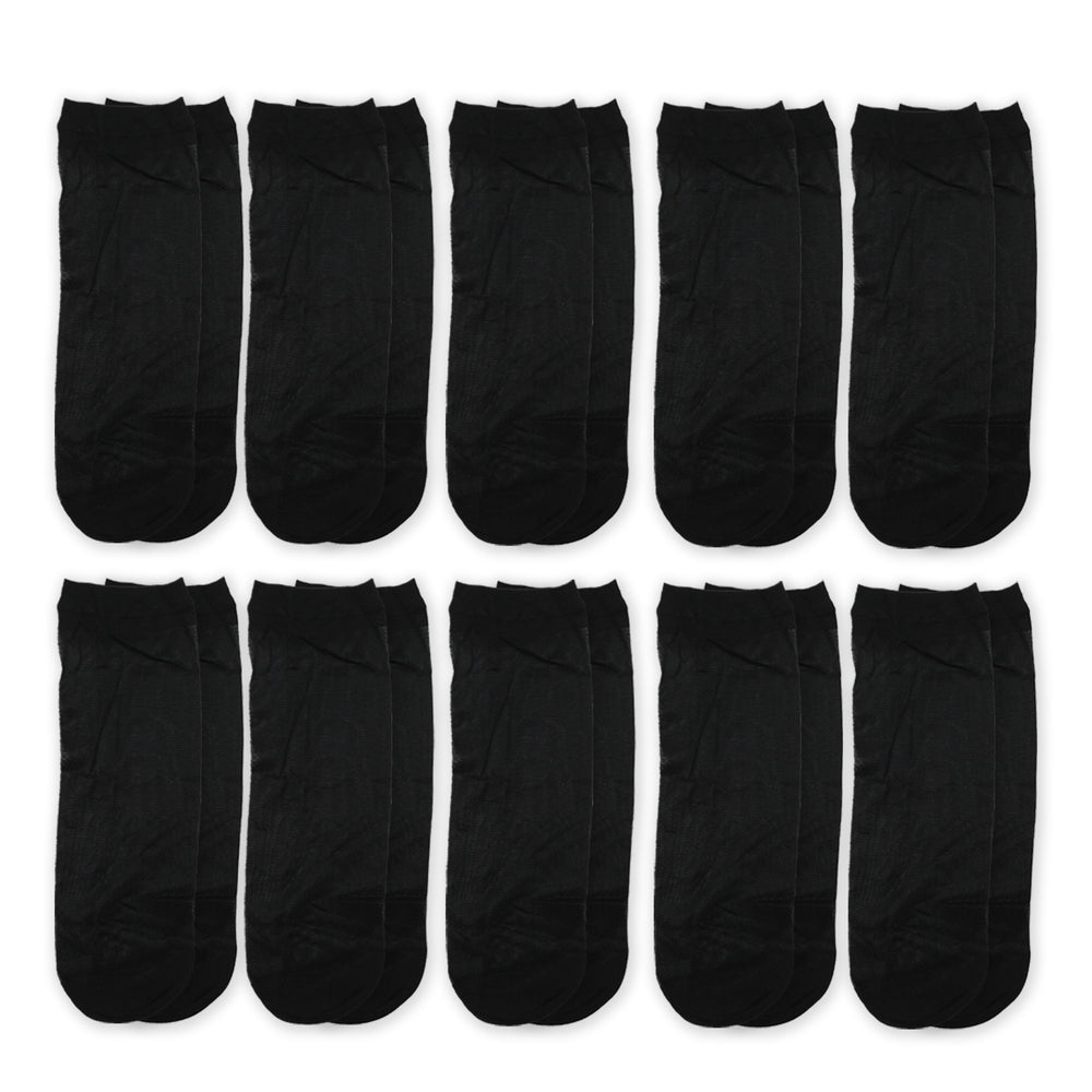 Women's 10pcs Socks - Black, Women Socks Stocking & Gloves, Chase Value, Chase Value