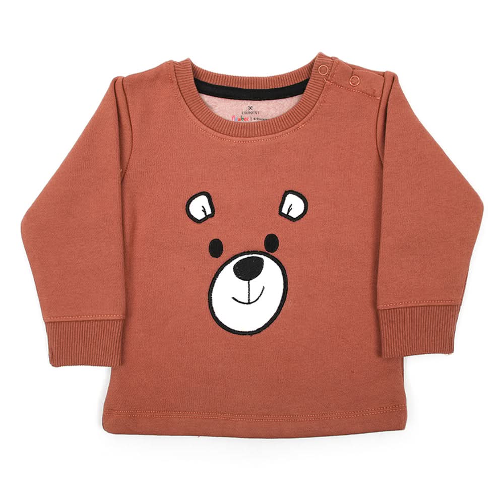 Eminent Newborn Boys Full Sleeves SweatShirt - Brown, Newborn Boys Shirts & T-Shirts, Eminent, Chase Value