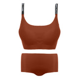 Women's Sport Bra Set - Rust, Women Bra & Panty Sets, Chase Value, Chase Value