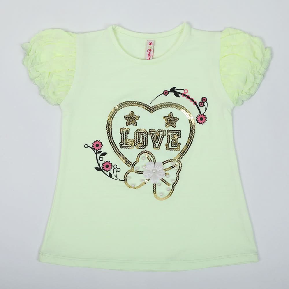 Girls Western Top - Lemon, Girls Tops, Chase Value, Chase Value