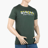 Men's Round Neck Half Sleeves T-Shirt - Olive Green, Men's T-Shirts & Polos, Chase Value, Chase Value
