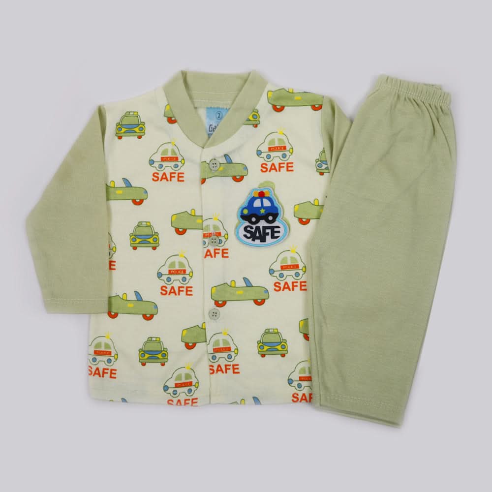 Newborn Boys Full Sleeves Suit - Light Green, Newborn Boys Sets & Suits, Chase Value, Chase Value
