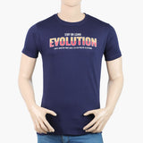 Men's Round Neck Half Sleeves T-Shirt - Navy Blue, Men's T-Shirts & Polos, Chase Value, Chase Value