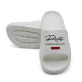 Slip-on open toe Slider - White, Men's Slippers, Chase Value, Chase Value