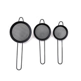 Tea Strainer Black 3 Pcs Set Y1, Strainer, Chase Value, Chase Value