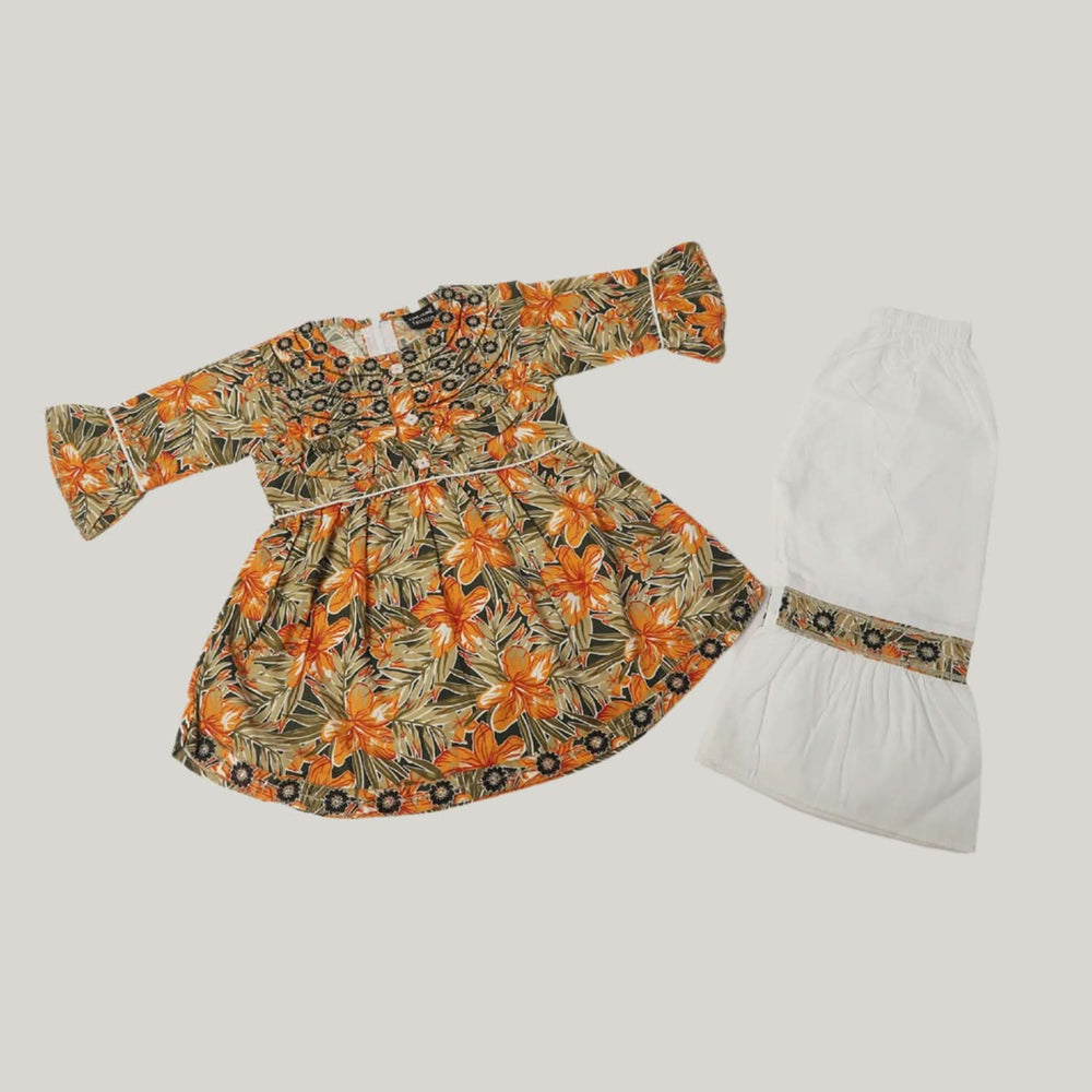 Girls Embroidered Shalwar Suit - Multi Color, Girls Shalwar Kameez, Chase Value, Chase Value