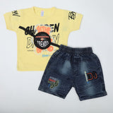 Newborn Boys Half Sleeves Suit - Yellow, Newborn Boys Sets & Suits, Chase Value, Chase Value