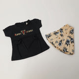 Girls Half Sleeves Skirt Suit - Navy Blue, Girls Suits, Chase Value, Chase Value