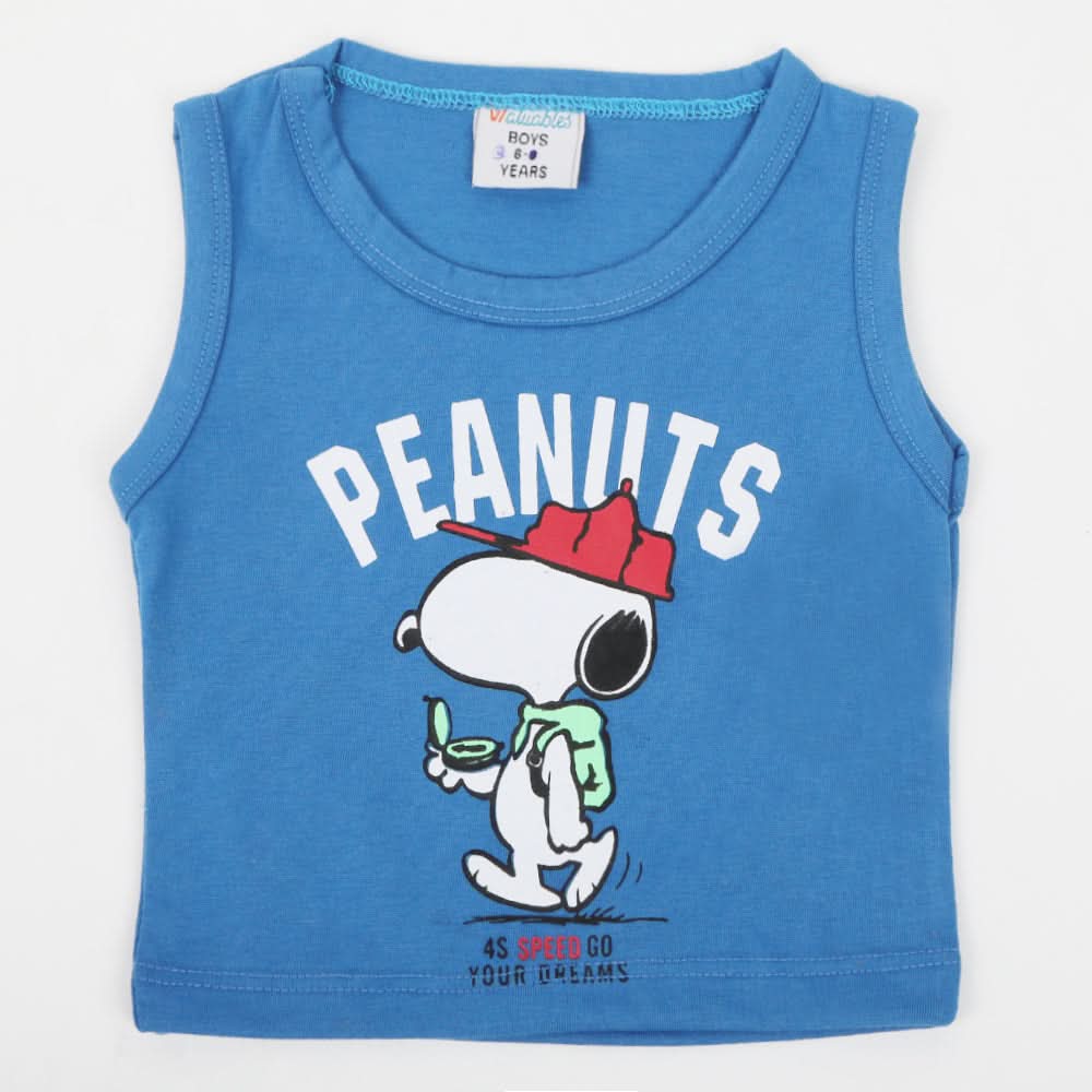 Newborn Boys Sando T-Shirt - Blue, Newborn Boys Shirts & T-Shirts, Chase Value, Chase Value