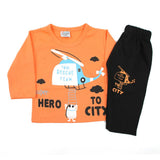 Newborn Boys Full Sleeves 2pcs Suit - Orange, Newborn Boys Sets & Suits, Chase Value, Chase Value