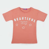 Eminent Girls Half Sleeves T-Shirt - Tea Pink, Girls T-Shirts, Eminent, Chase Value