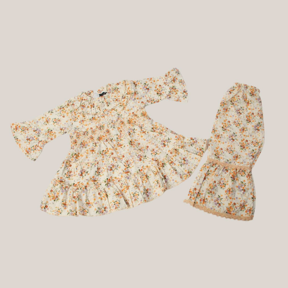 Girls Embroidered Shalwar Suit - Orange, Girls Shalwar Kameez, Chase Value, Chase Value