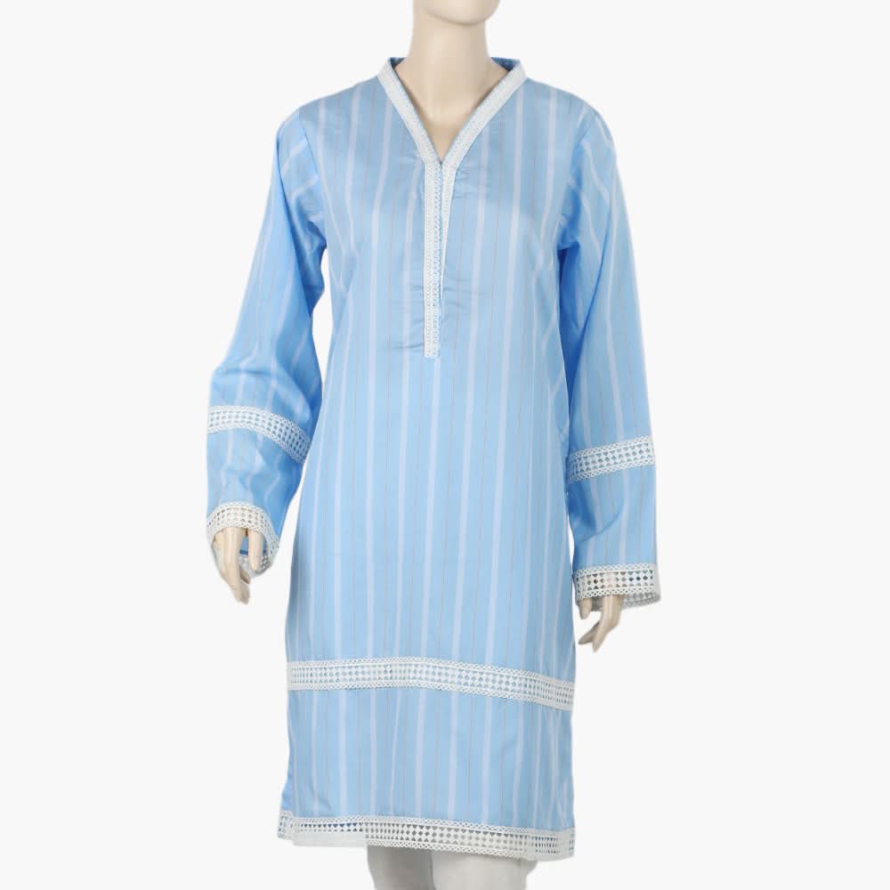 Women's Fancy Kurti - Blue, Women Ready Kurtis, Chase Value, Chase Value