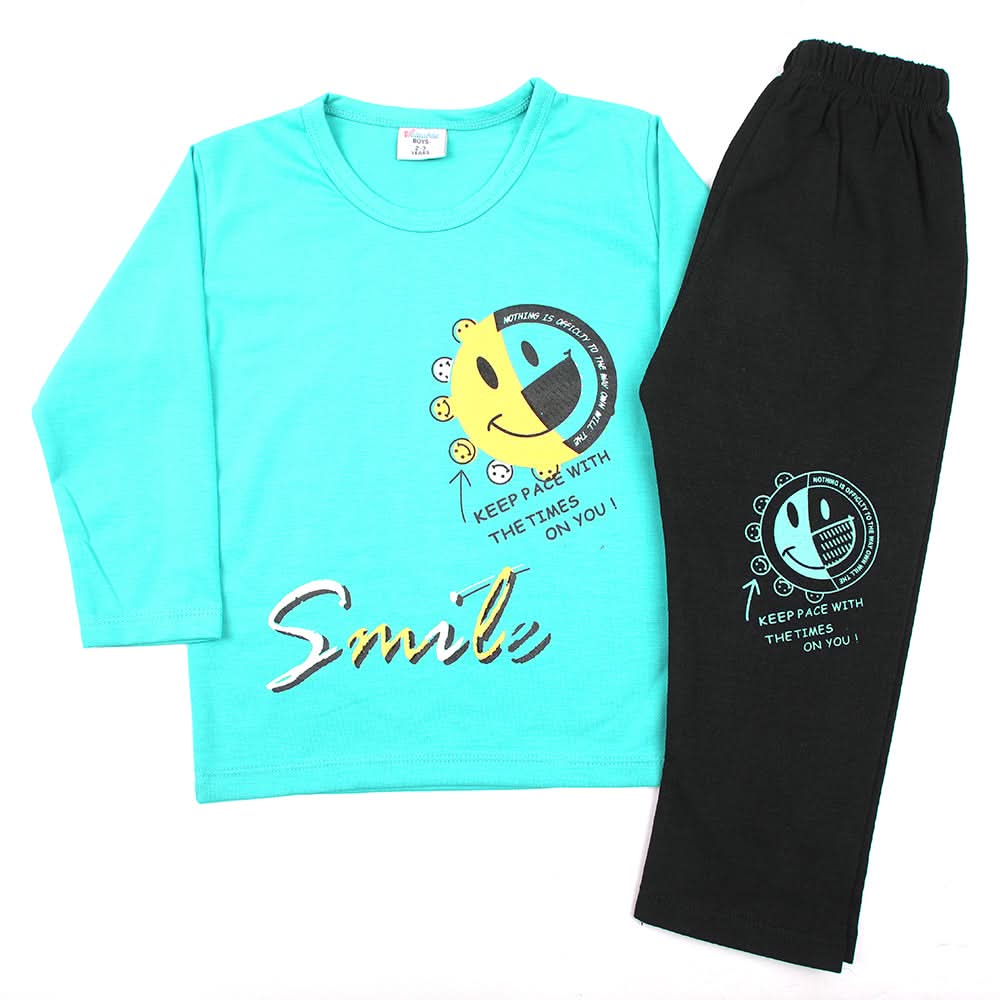 Boys Full Sleeves Pajama Suit - Sea Green, Boys Sets & Suits, Chase Value, Chase Value