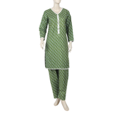 Women's Khaddar 2pcs Stitched Suit - Green, Women Shalwar Suits, Chase Value, Chase Value