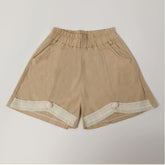 Girls Cotton Shorts - Khaki, Girls Shorts Skirts, Chase Value, Chase Value