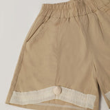Girls Cotton Shorts - Khaki, Girls Shorts Skirts, Chase Value, Chase Value