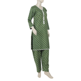 Women's Khaddar 2pcs Stitched Suit - Green, Women Shalwar Suits, Chase Value, Chase Value