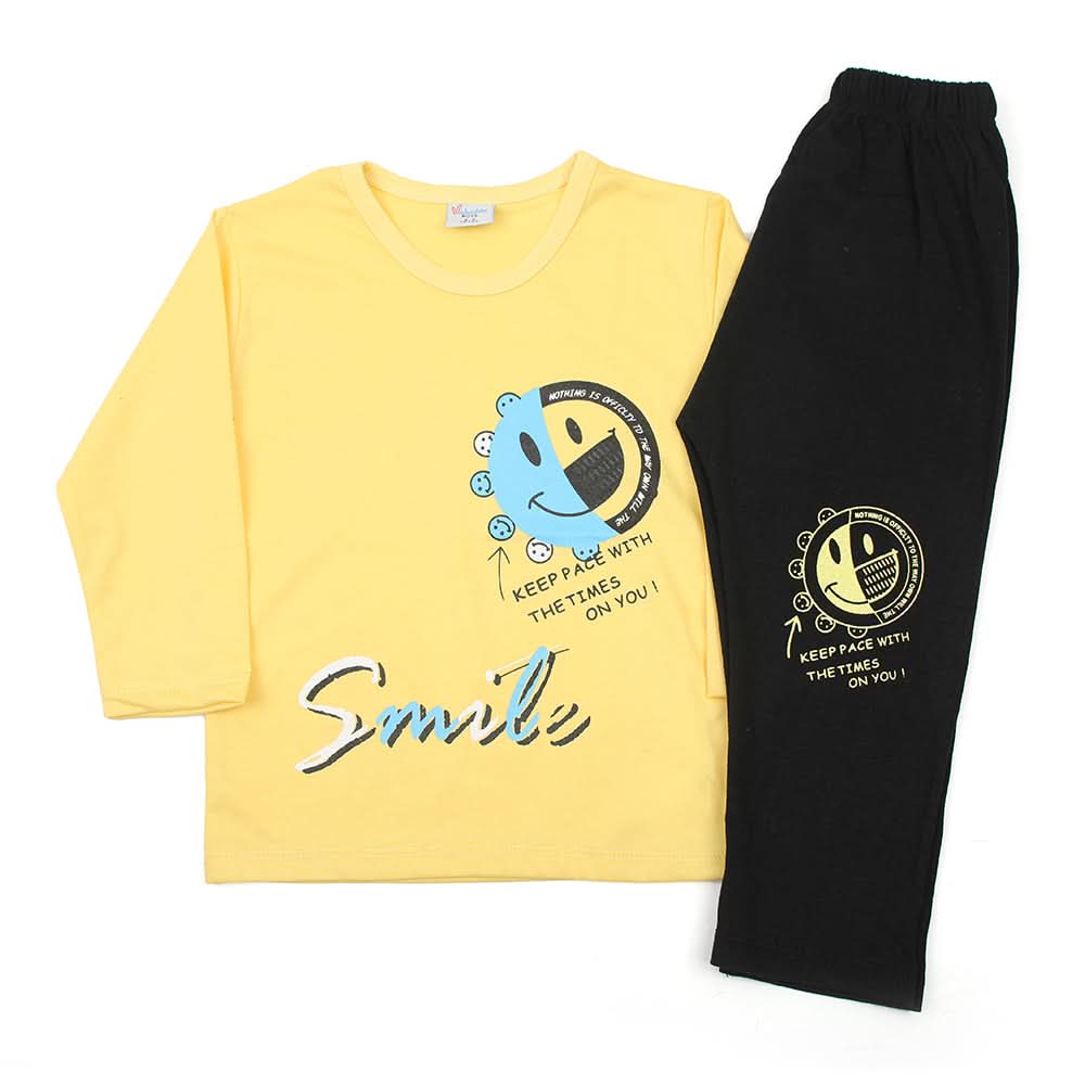 Boys Full Sleeves Pajama Suit - Yellow, Boys Sets & Suits, Chase Value, Chase Value