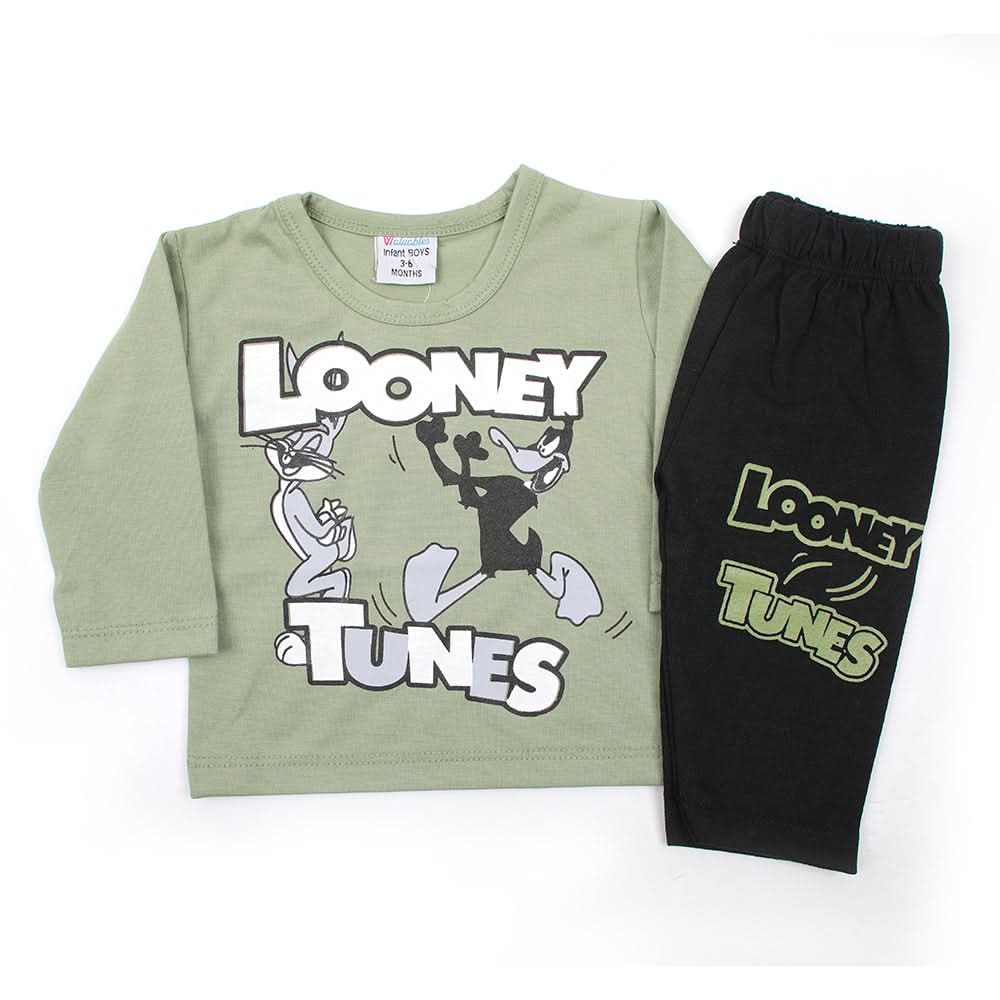 Newborn Boys Full Sleeves 2pcs Suit - Green, Newborn Boys Sets & Suits, Chase Value, Chase Value
