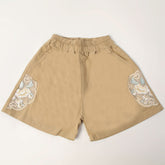 Girls Cotton Shorts - Beige, Girls Shorts Skirts, Chase Value, Chase Value