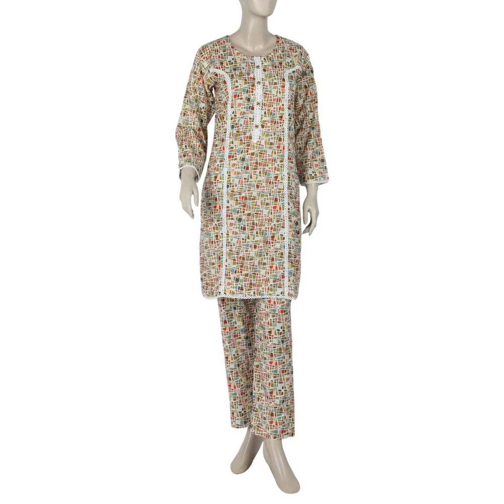 Women's Khaddar 2pcs Stitched Suit - Off White, Women Shalwar Suits, Chase Value, Chase Value