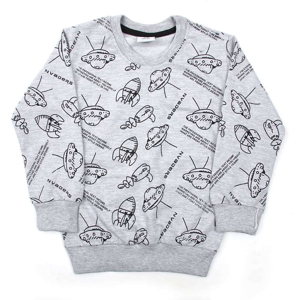 Boys Full Sleeves SweatShirt - Grey, Boys Hoodies & Sweat Shirts, Chase Value, Chase Value