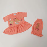 Girls Half Sleeves Suit - Peach, Girls Suits, Chase Value, Chase Value