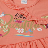 Girls Half Sleeves Suit - Peach, Girls Suits, Chase Value, Chase Value