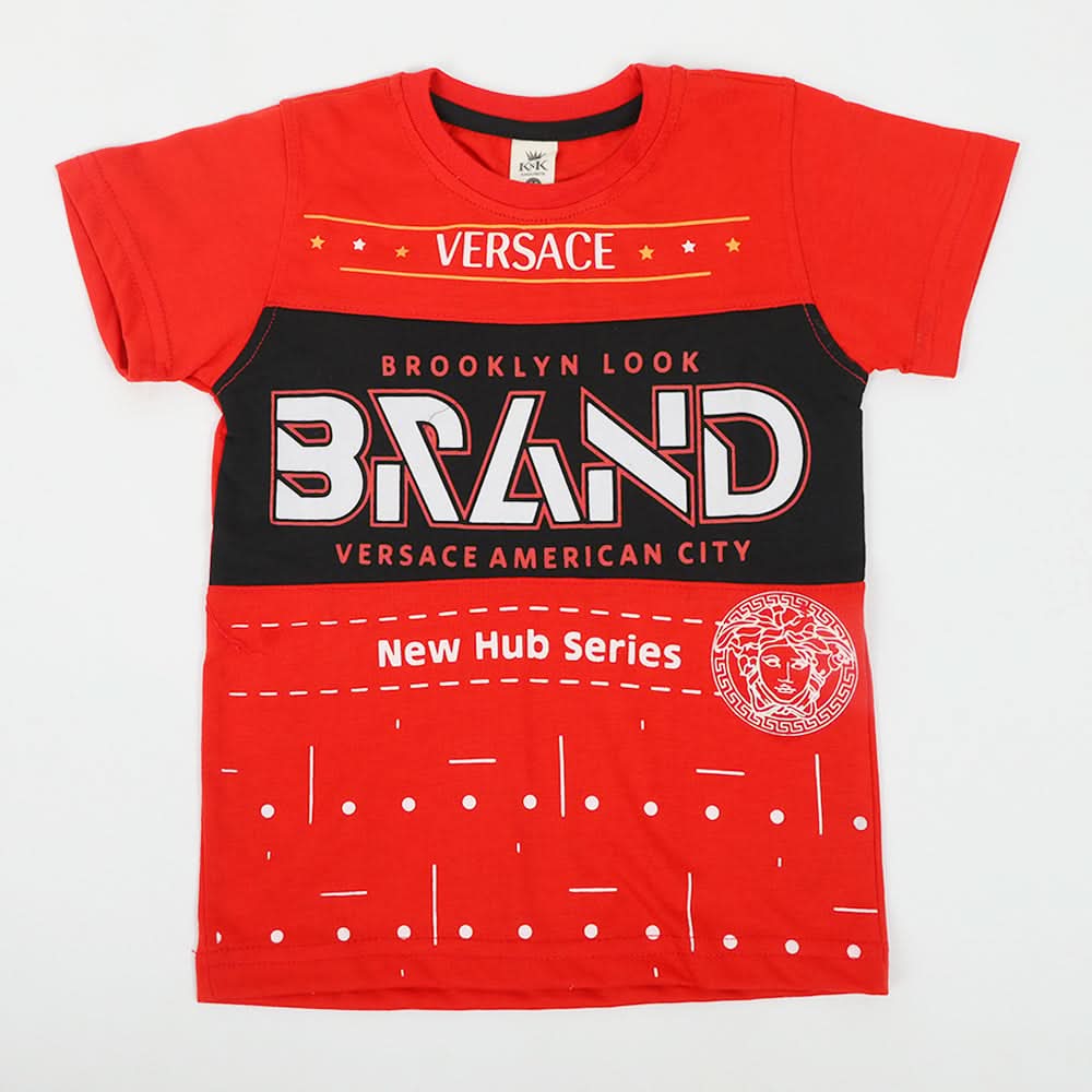 Boys Half Sleeves T-Shirt - Red, Boys T-Shirts, Chase Value, Chase Value