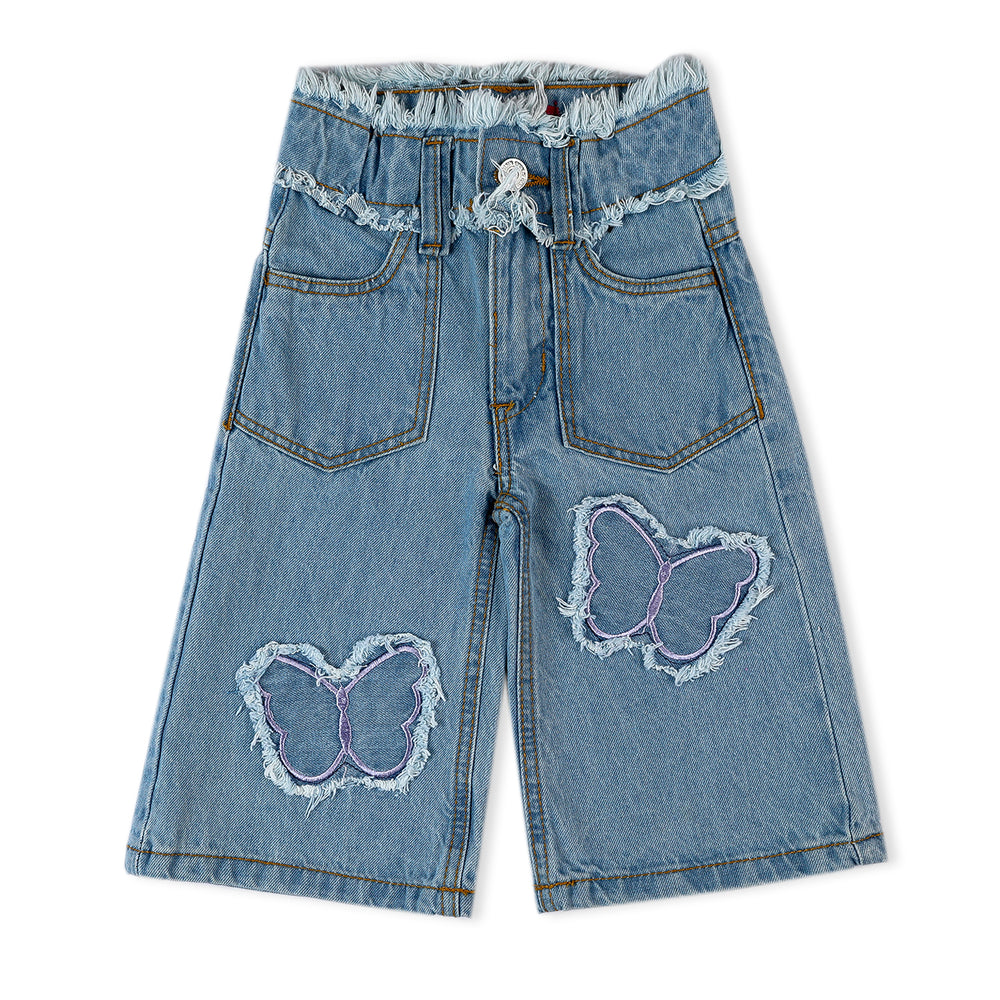 Eminent Girls Wider Leg Denim Capri - Light Blue, Girls Pants & Capri, Eminent, Chase Value