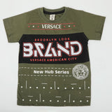 Boys Half Sleeves T-Shirt - Olive Green, Boys T-Shirts, Chase Value, Chase Value