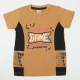 Boys Half Sleeves T-Shirt - Brown, Boys T-Shirts, Chase Value, Chase Value