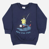 Boys Full Sleeves SweatShirt - Navy Blue, Boys Hoodies & Sweat Shirts, Chase Value, Chase Value
