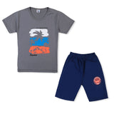 Valuable Boys Half Sleeves Short Suit - Grey, Boys Sets & Suits, Chase Value, Chase Value
