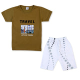 Valuable Boys Half Sleeves Short Suit - Olive Green, Boys Sets & Suits, Chase Value, Chase Value