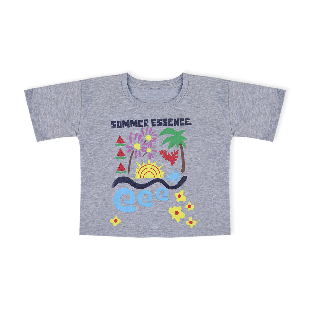 Eminent Girls Half Sleeves T-Shirt - Ash Grey, Girls T-Shirts, Eminent, Chase Value