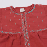 Girls Embroidered Shalwar Suit - Rust, Girls Shalwar Kameez, Chase Value, Chase Value