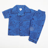Newborn Boys Half Sleeves Night Suit - Dark Blue, Newborn Boys Sets & Suits, Chase Value, Chase Value