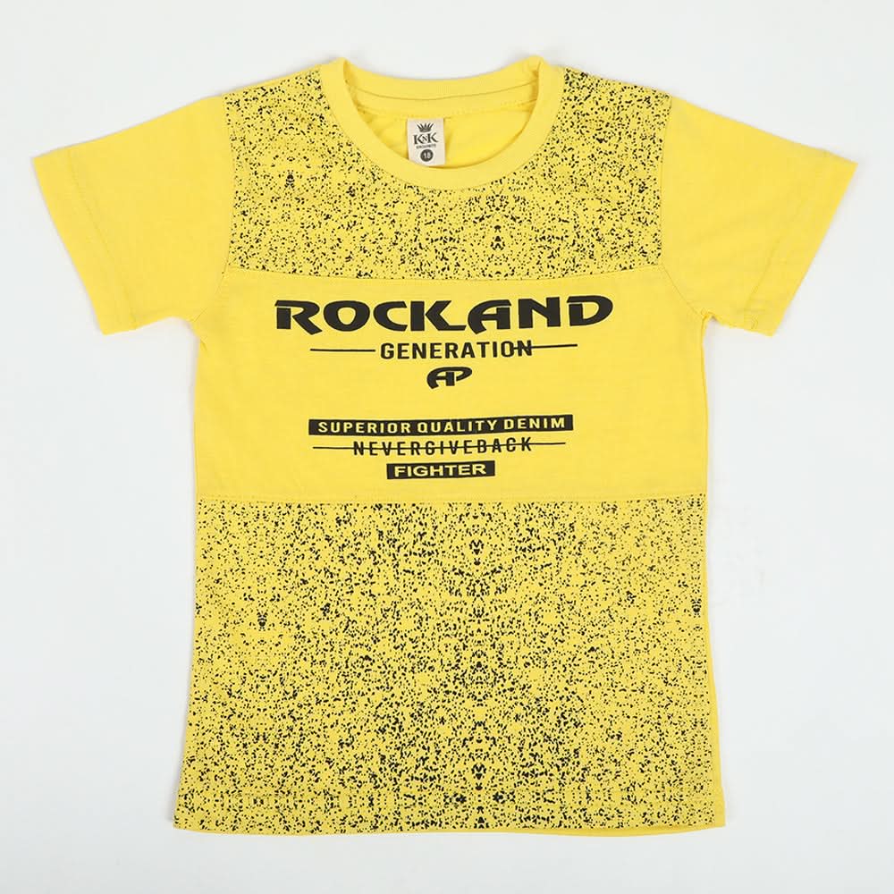 Boys Half Sleeves T-Shirt - Yellow, Boys T-Shirts, Chase Value, Chase Value