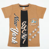 Boys Half Sleeves T-Shirt - Brown, Boys T-Shirts, Chase Value, Chase Value